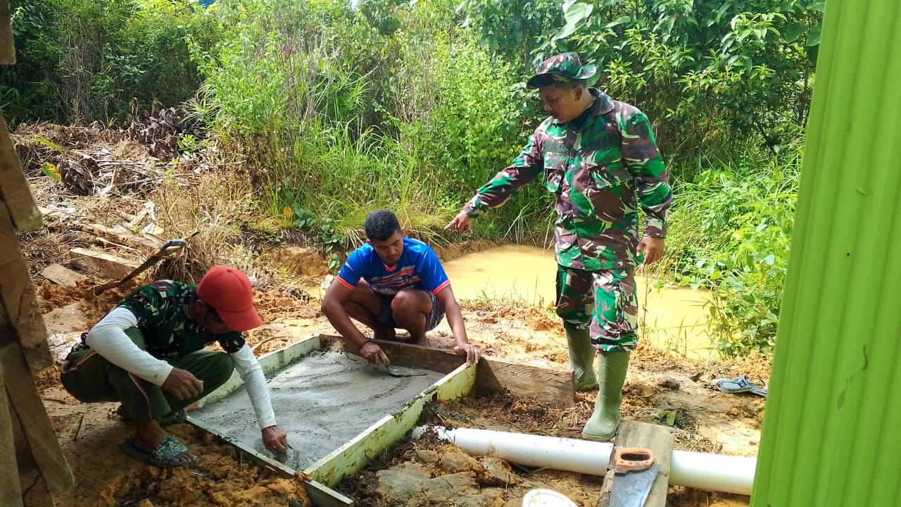 Satgas TMMD Ke-125 Kodim 0910/Malinau Percepat Pembangunan MCK