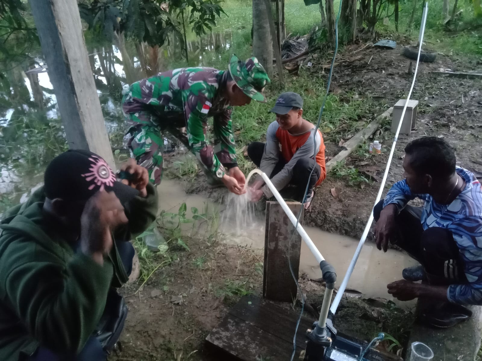 Satgas TMMD Ke-125, Berikan Solusi Air Bersih untuk Warga dengan Pembuatan Sumur Bor