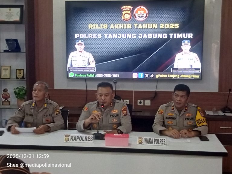 Polres Tanjabtim Gelar Kegiatan Rilis Akhir Tahun 2025 Sebagai Bentuk Refleksi Kinerja Dan Pertanggung Jawaban Kepada Masyarakat
